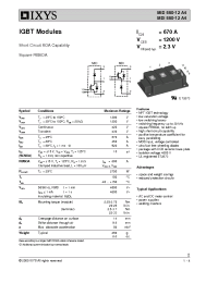 Datasheet MDI550-12A4 manufacturer IXYS