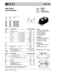 Datasheet MDO500-16N1 manufacturer IXYS