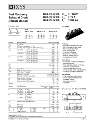 Datasheet MEE75-12DA manufacturer IXYS
