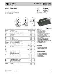 Datasheet MII150-12A4 manufacturer IXYS