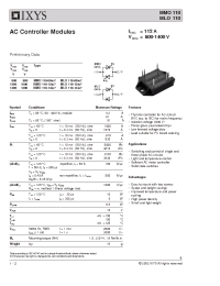 Datasheet MMO110 manufacturer IXYS