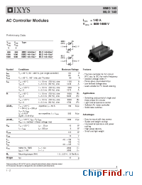 Datasheet MMO140 manufacturer IXYS