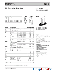 Datasheet MMO36-16IO1 manufacturer IXYS