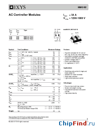 Datasheet MMO62-12IO1 manufacturer IXYS