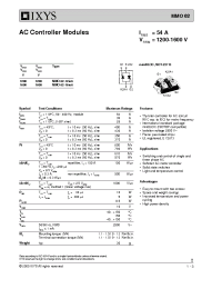 Datasheet MMO62-16IO6 manufacturer IXYS