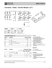 Datasheet MUBW10-06A6 manufacturer IXYS