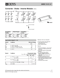Datasheet MUBW10-12A7 manufacturer IXYS