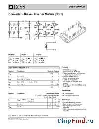Datasheet MUBW25-06A6 manufacturer IXYS