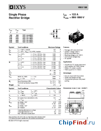 Datasheet VBO130-12NO7 manufacturer IXYS