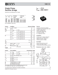 Datasheet VBO13-12AO2 manufacturer IXYS