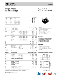 Datasheet VBO22-08NO8 manufacturer IXYS