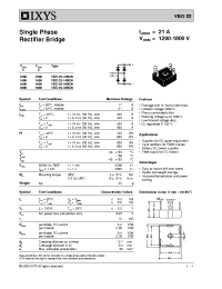 Datasheet VBO22-14NO8 manufacturer IXYS