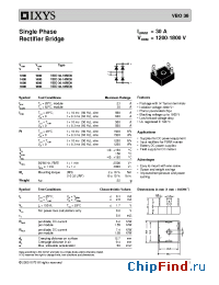 Datasheet VBO36-08NO8 manufacturer IXYS