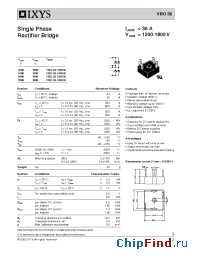 Datasheet VBO36-14NO8 manufacturer IXYS