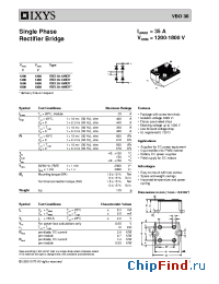 Datasheet VBO40-08NO6 manufacturer IXYS