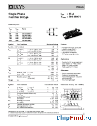 Datasheet VBO45-12NO7 manufacturer IXYS