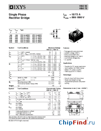 Datasheet VBO52-16NO7 manufacturer IXYS