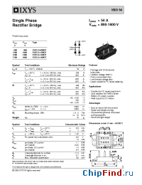 Datasheet VBO54-08NO7 manufacturer IXYS