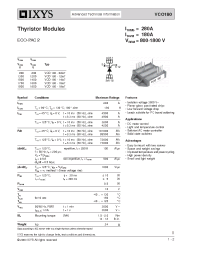 Datasheet VCO180 manufacturer IXYS