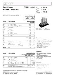 Datasheet VMM15-045 manufacturer IXYS