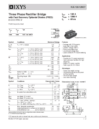 Datasheet VUE130-12NO7 manufacturer IXYS