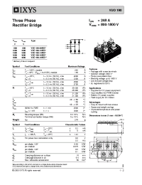Datasheet VUO190-12NO7 manufacturer IXYS