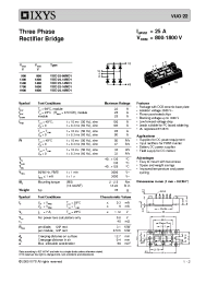Datasheet VUO22-12NO1 manufacturer IXYS