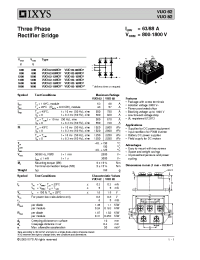 Datasheet VUO62-08NO7 manufacturer IXYS