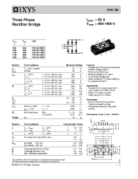 Datasheet VUO80-16NO1 manufacturer IXYS