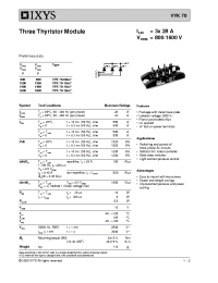 Datasheet VYK70-08IO7 manufacturer IXYS