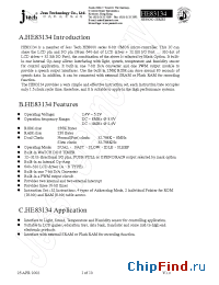 Datasheet HE83134 manufacturer JTech