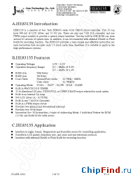 Datasheet HE83135 manufacturer JTech