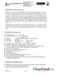 Datasheet HE83143 manufacturer JTech