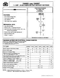 Datasheet 1N4937 manufacturer JGD