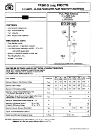 Datasheet FR301G manufacturer JGD