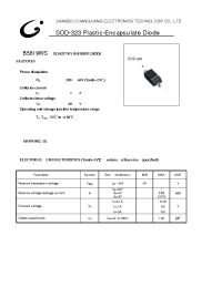 Datasheet B5819WS-SOD-323 manufacturer Jiangsu