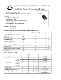 Datasheet BAT43WS manufacturer Jiangsu