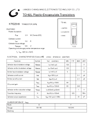 Datasheet KTC2316 manufacturer Jiangsu