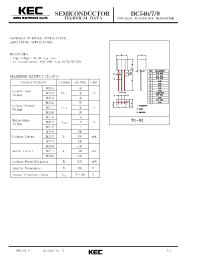Datasheet BC546 manufacturer KEC