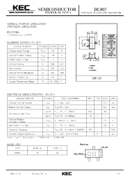 Datasheet BC807 manufacturer KEC