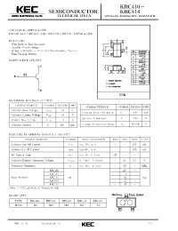 Datasheet KRC412 manufacturer KEC