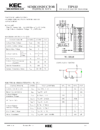 Datasheet TIP122 manufacturer KEC