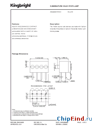 Datasheet AM2520EF/4YD5V manufacturer Kingbright