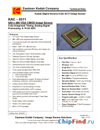Datasheet KAC-0311 manufacturer Kodak