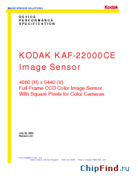Datasheet KAF-22000CE manufacturer Kodak