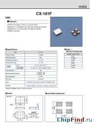 Datasheet CX-101F manufacturer Kyocera Kinseki