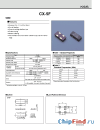 Datasheet CX-5F manufacturer Kyocera Kinseki
