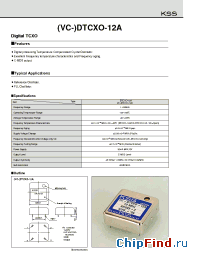 Datasheet DTCXO-12A manufacturer Kyocera Kinseki