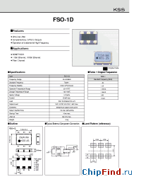 Datasheet FSO-1D manufacturer Kyocera Kinseki
