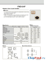 Datasheet FXO-31FH manufacturer Kyocera Kinseki